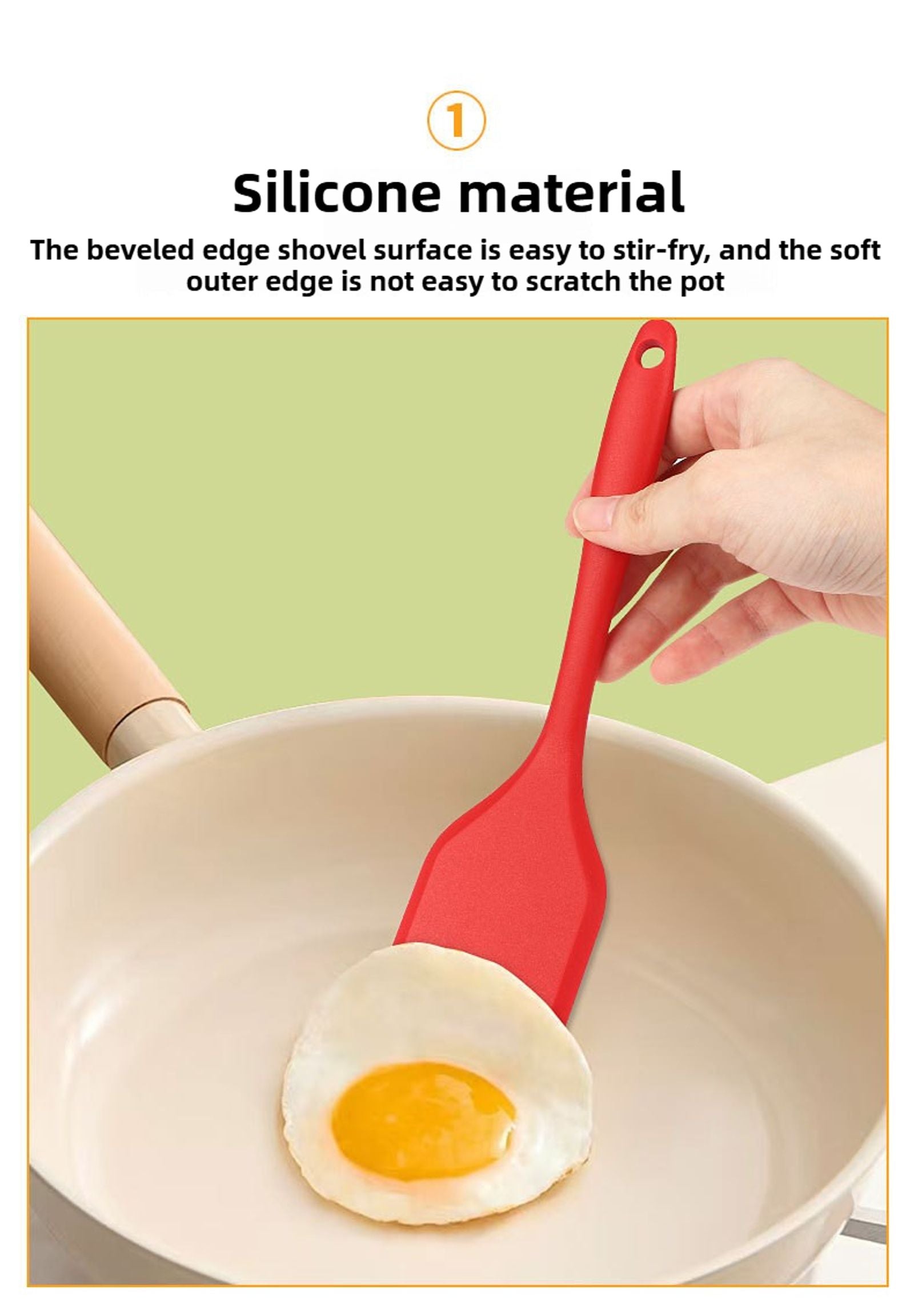 Silicone Non-Stick Spatula for Cooking and Baking