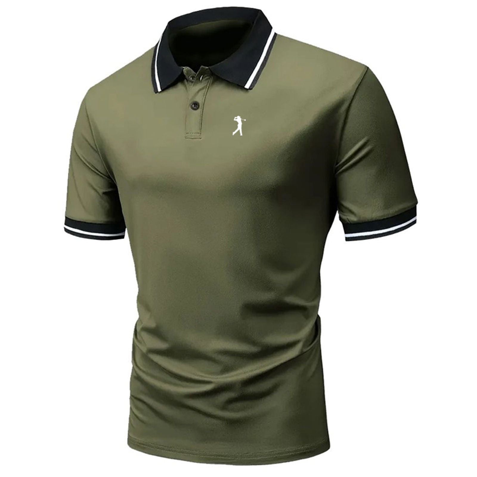 Men's Pique Polo Shirt - Business Casual Short Sleeve