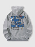Front Zipper Y2K Minimalist Cat Printed Hoodie