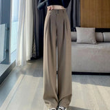 Elegant Wide Leg Pants for Women - High Waist Black Trousers