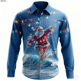 Funny Christmas Men's Santa Claus Long Sleeve Shirt