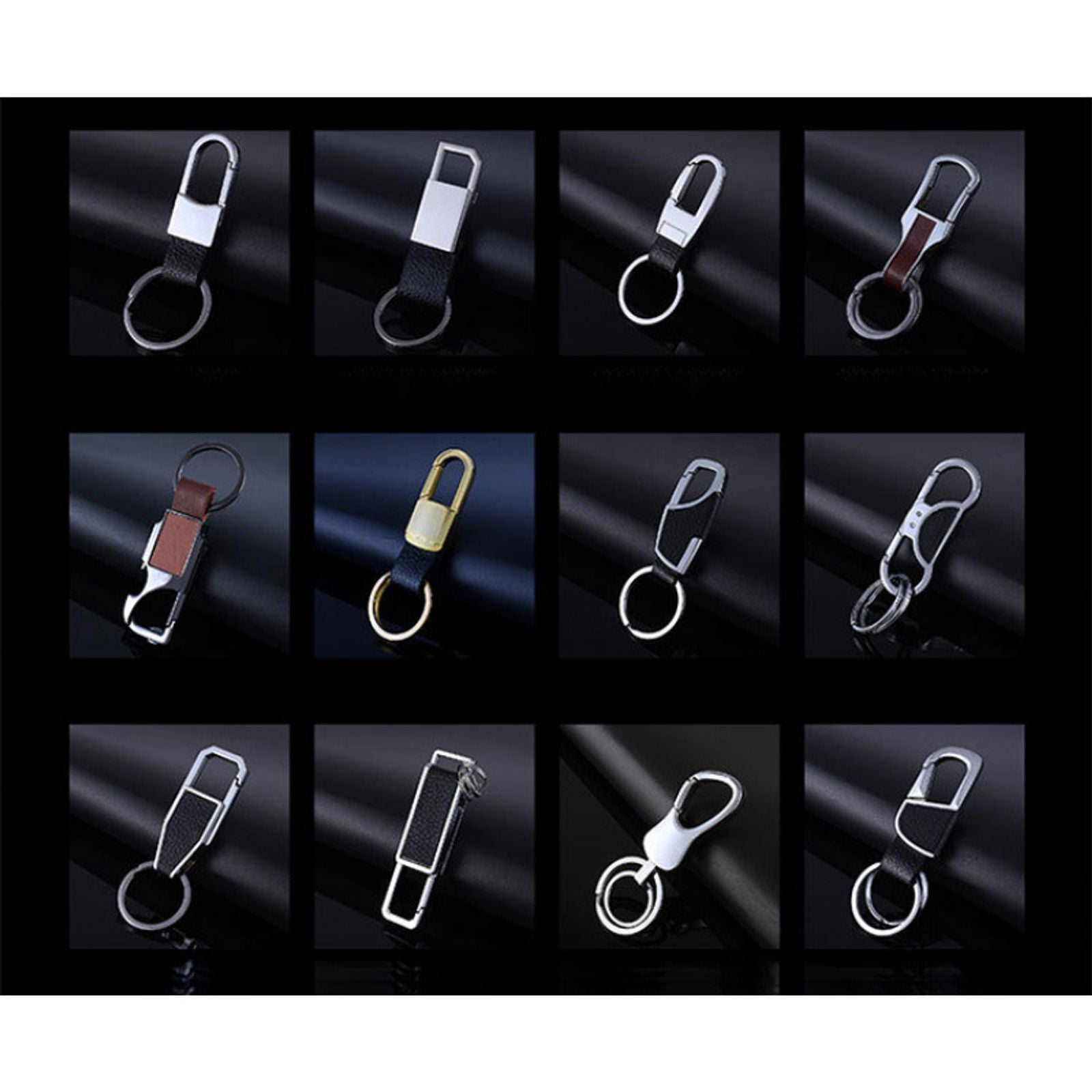 Trendy Leather Keychain - Unisex Metal Waist Key Ring