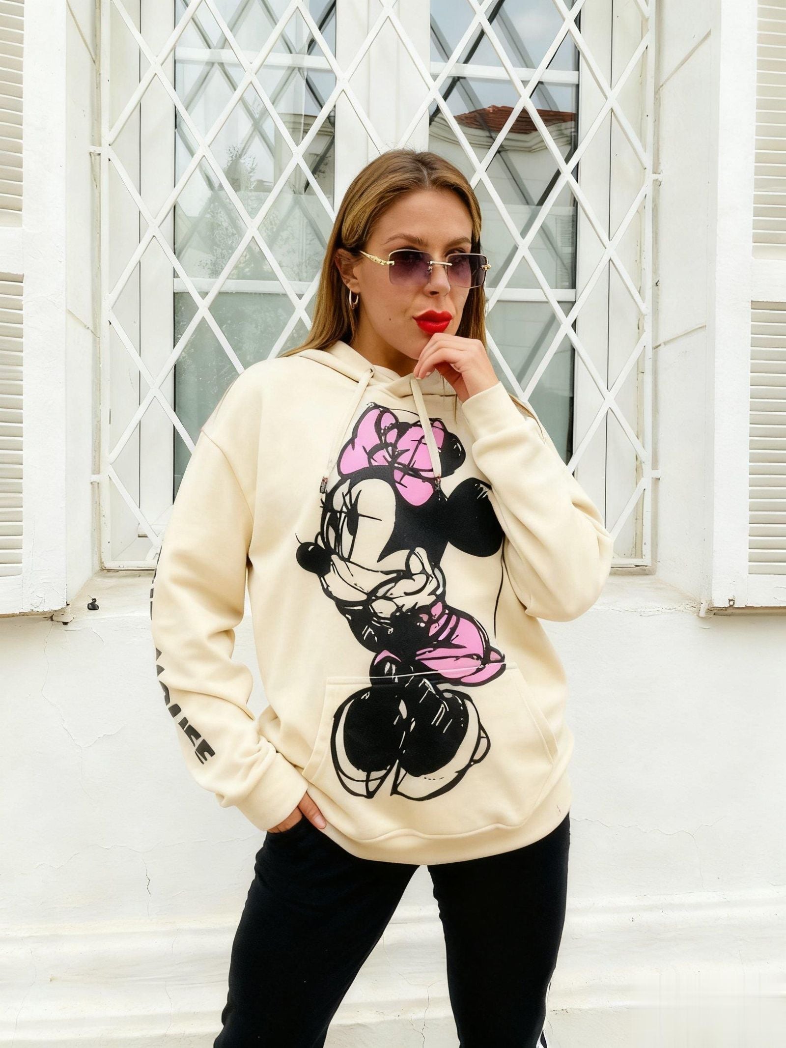 Disney Mickey Mouse & Minnie Graphic Hoodie