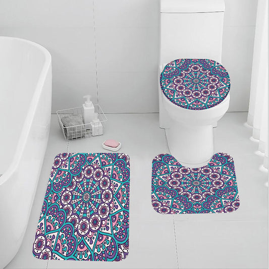Bohemian Mandala Bathroom Set - Non-Slip Mat Collection