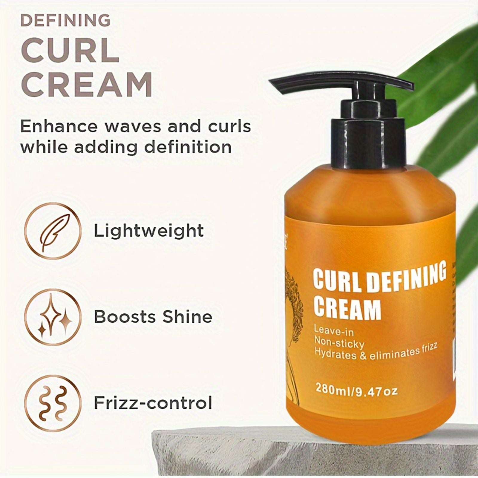 Curl Defining Cream with Argan Oil for Wavy and Curly Hair