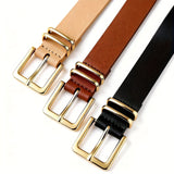 Women's Adjustable Faux Leather Pin Buckle Belt