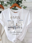 90s Style Paris Graphic T-Shirt for Women