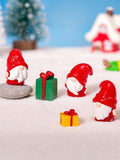 Cute Mini Resin Gnomes Christmas Figurines for DIY Decor
