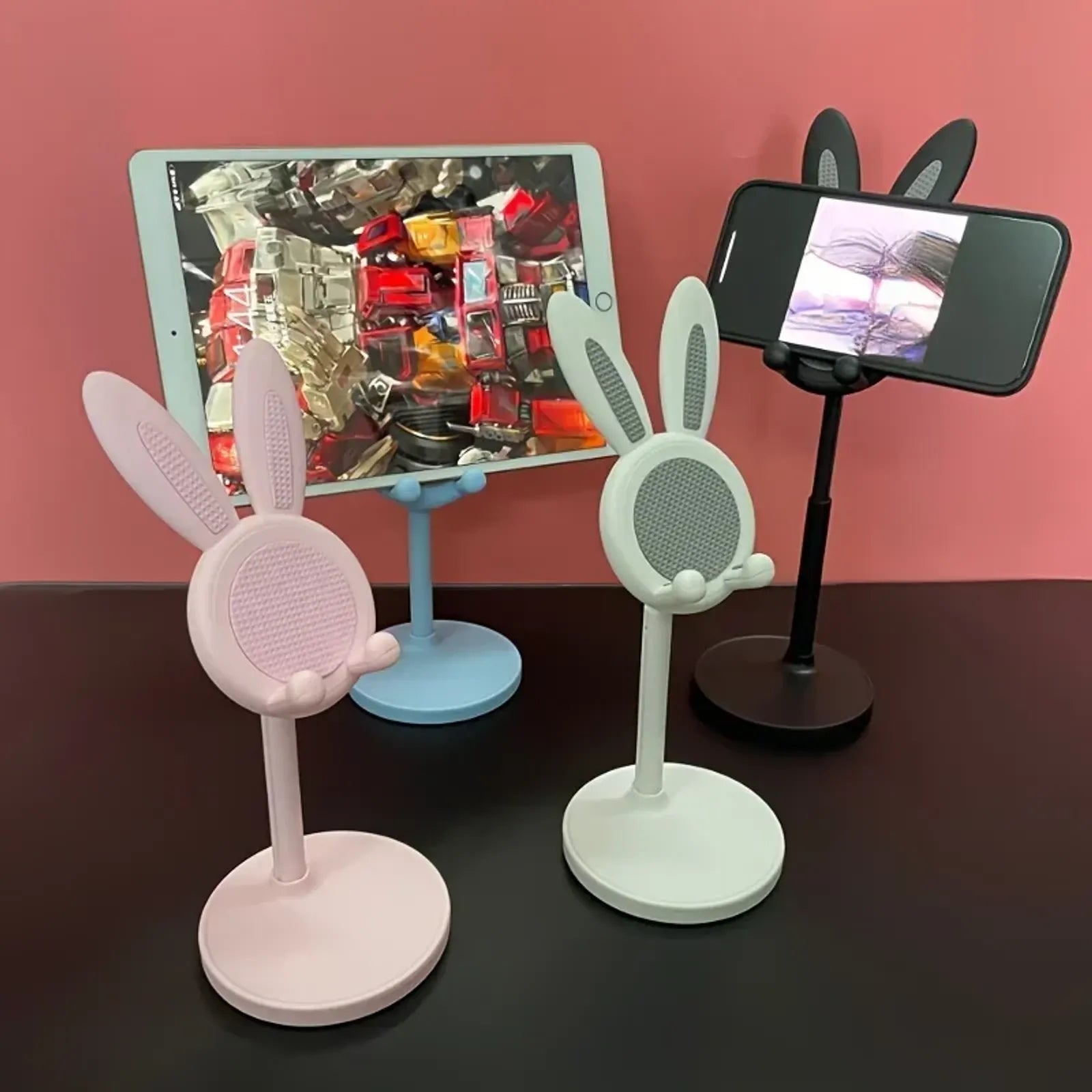 Cute Rabbit Mobile Phone Stand - Adjustable Desktop Holder