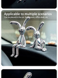 2PC Long-Eared Rabbit Ornaments for Home Decoration