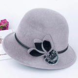 Elegant Vintage Wool Fedora Hat for Women