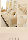 Non-Slip Plush Sofa Cover for Winter Comfort