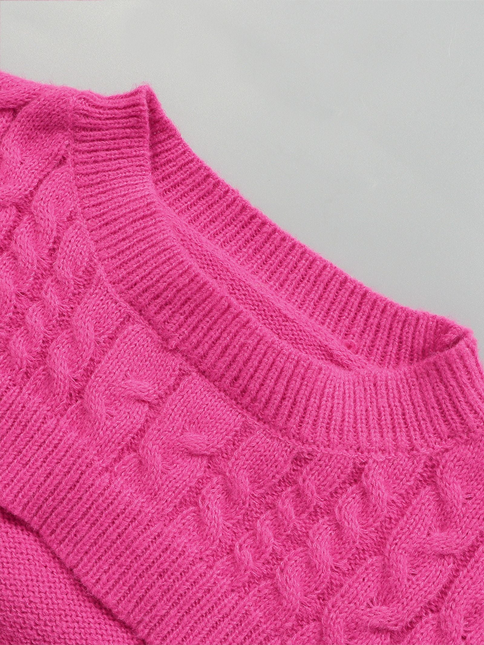 Plus Size Solid Color Cutout Knit Sweater for Women