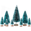 Mini Wooden Christmas Tree in Blue Green White Gold