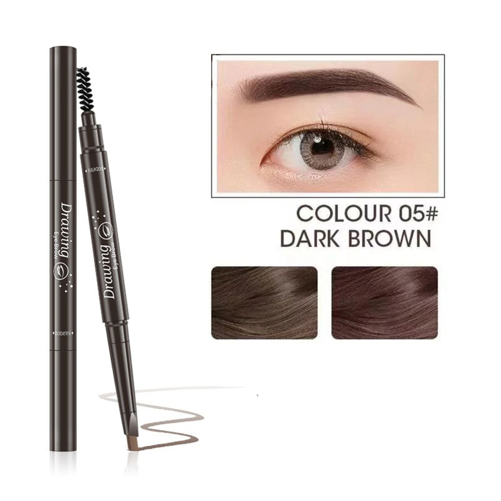 2 in 1 Waterproof Eyebrow Pencil - Long Lasting & Easy to Use