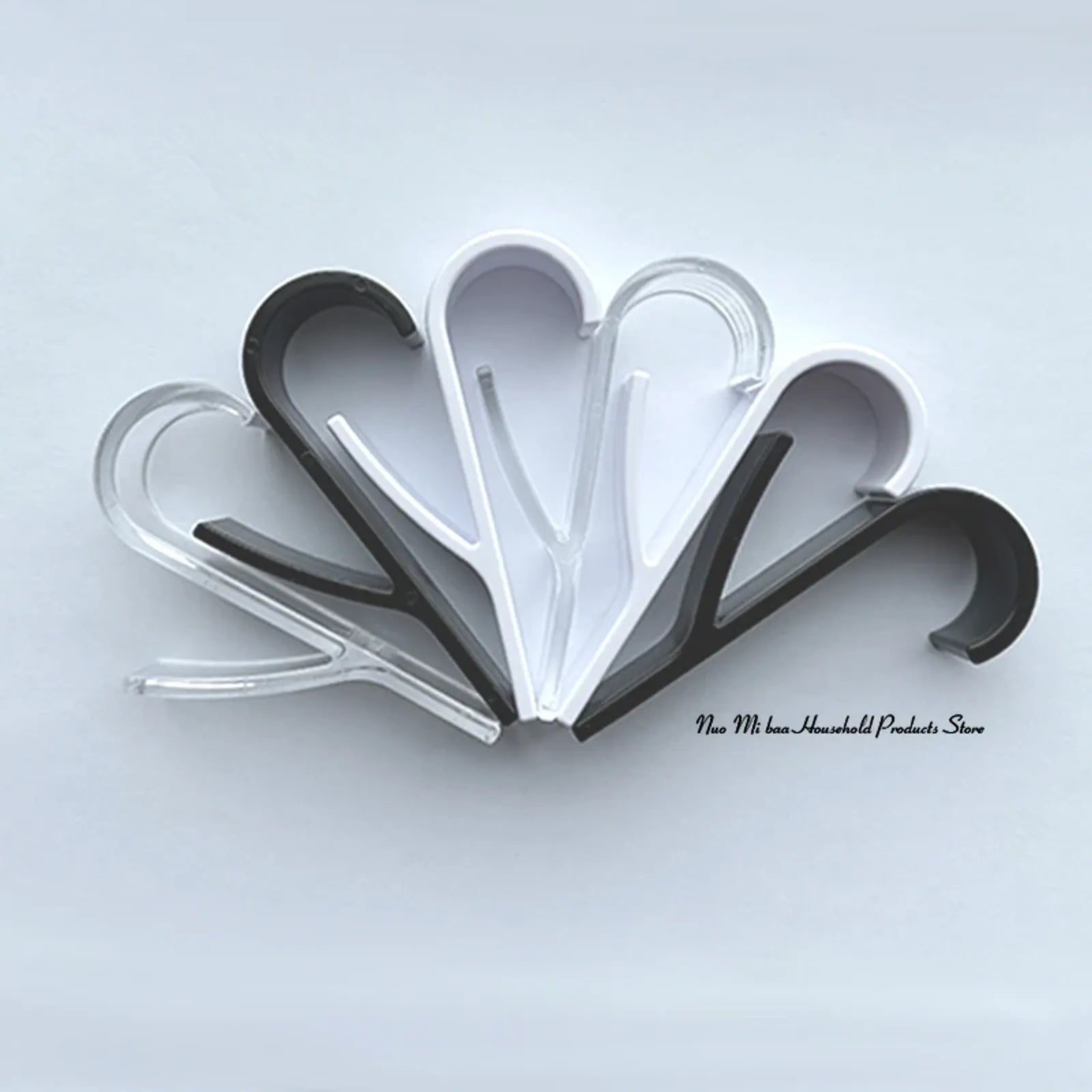 White Clear Hanger Clips for Towels and Scarves