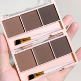 3-Color Brow Powder Set with Brush
