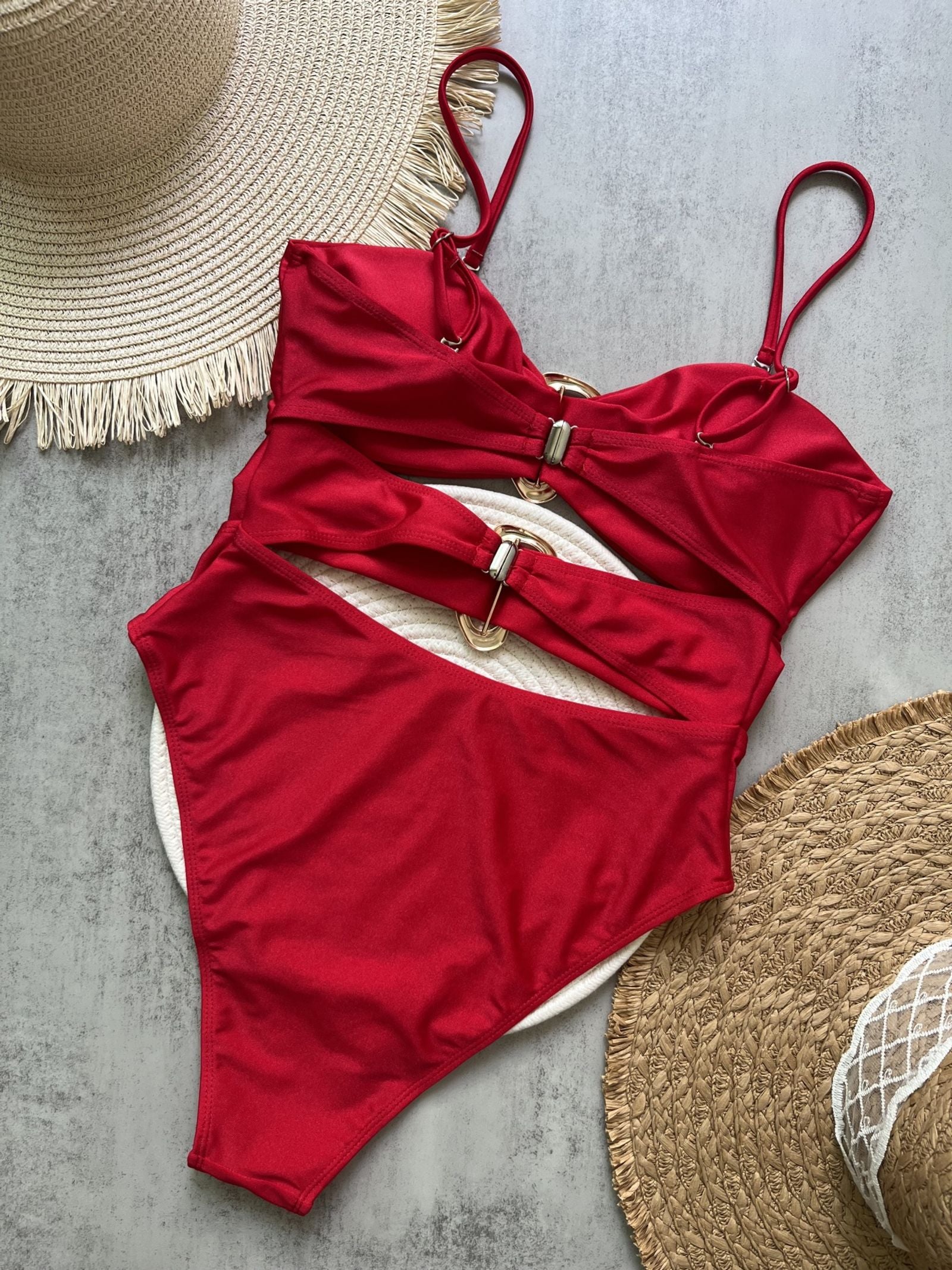 3 Colors Cut Out One Piece Swimsuit for Women