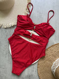 3 Colors Cut Out One Piece Swimsuit for Women