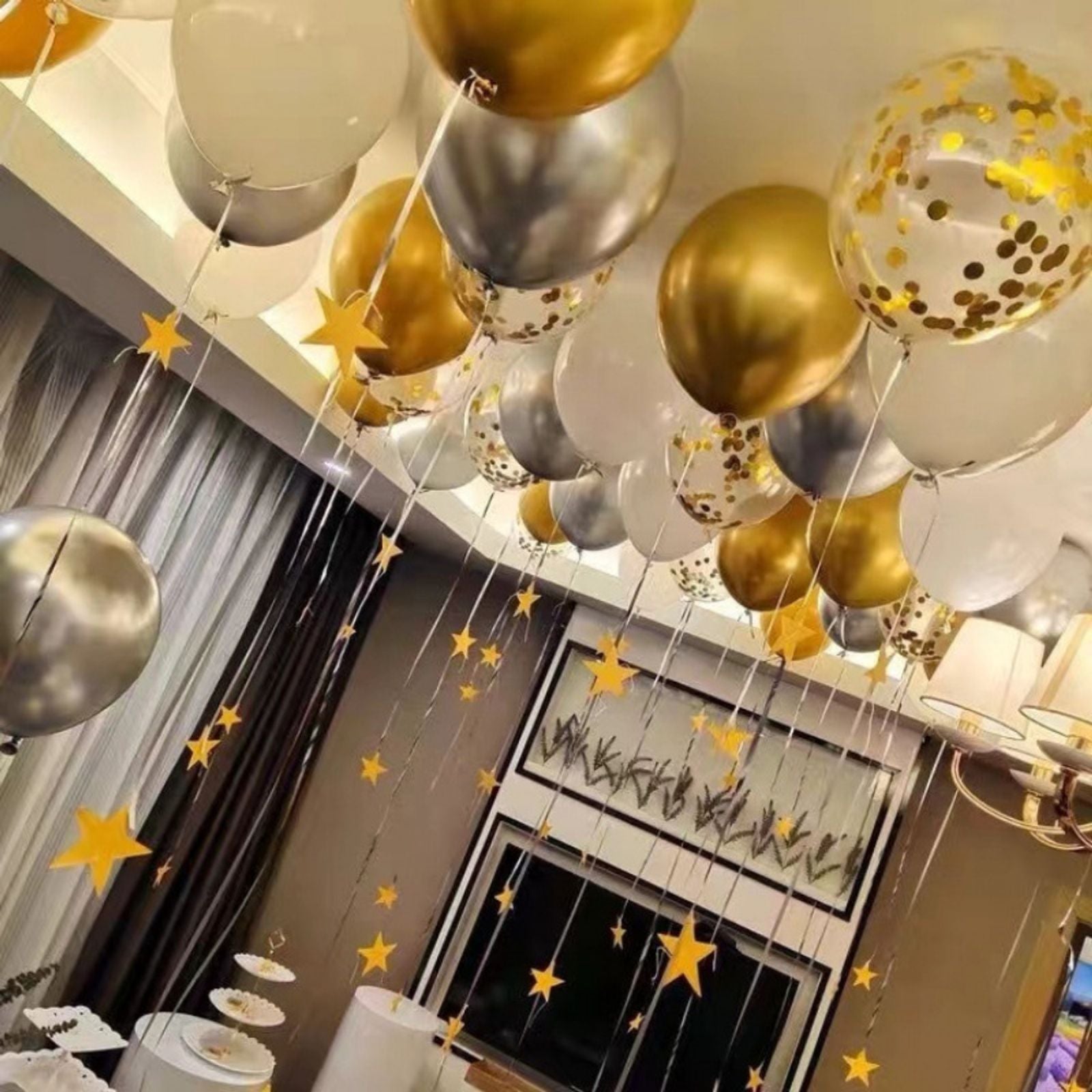 43 Pcs Metallic Thick Balloons Set for Party Decoration