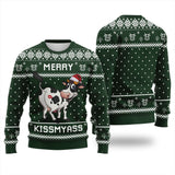 Funny Cow Santa Hat Christmas Ugly Hoodie for Women