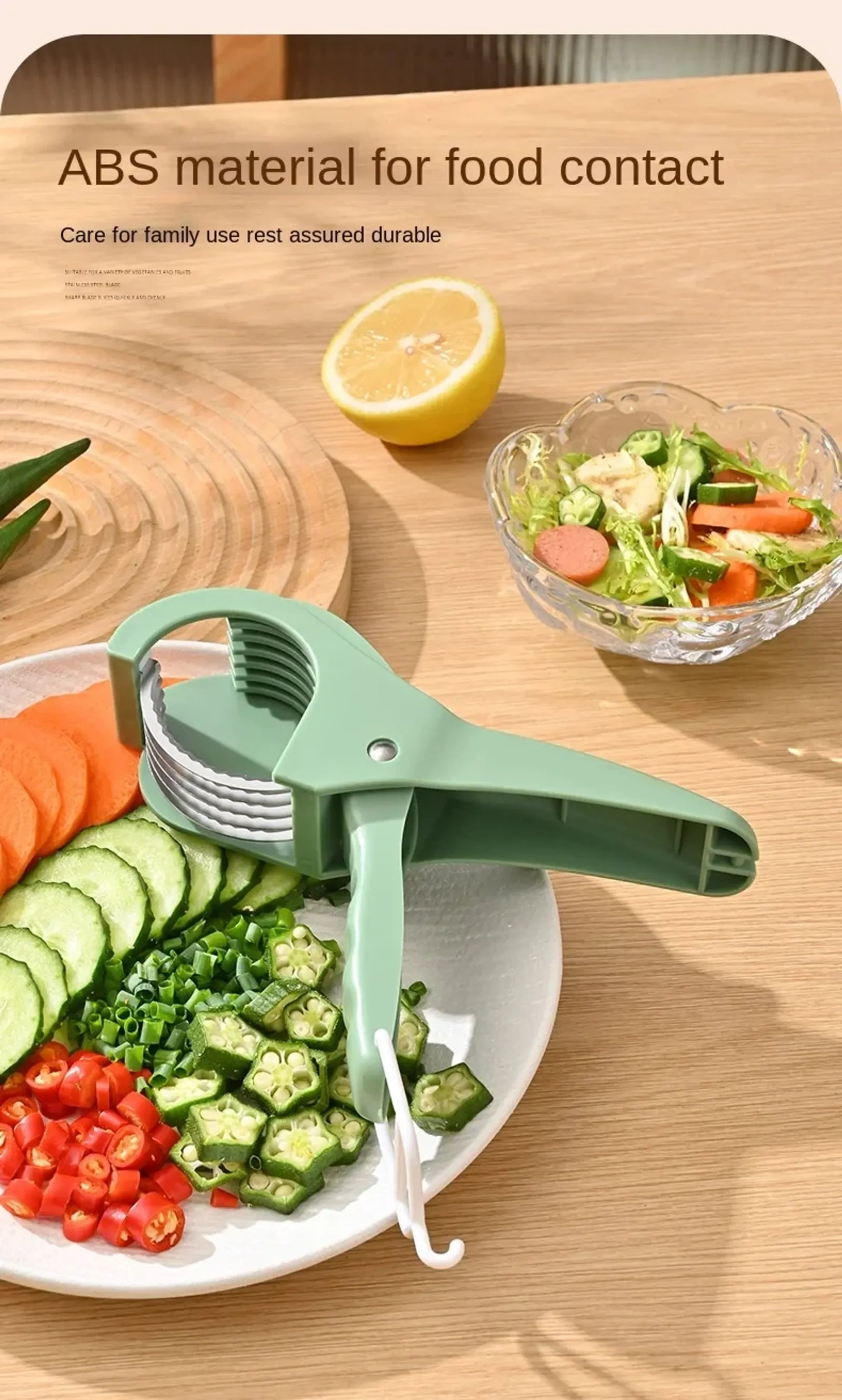 HooFun Stainless Steel Vegetable and Fruit Slicer