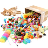 Mixed Pack of 56 Cat Toys - Plush & Plastic for Multiple Cats
