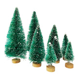 Mini Christmas Tree Ornament Set - 5/8pcs Decorative Cedar Pine