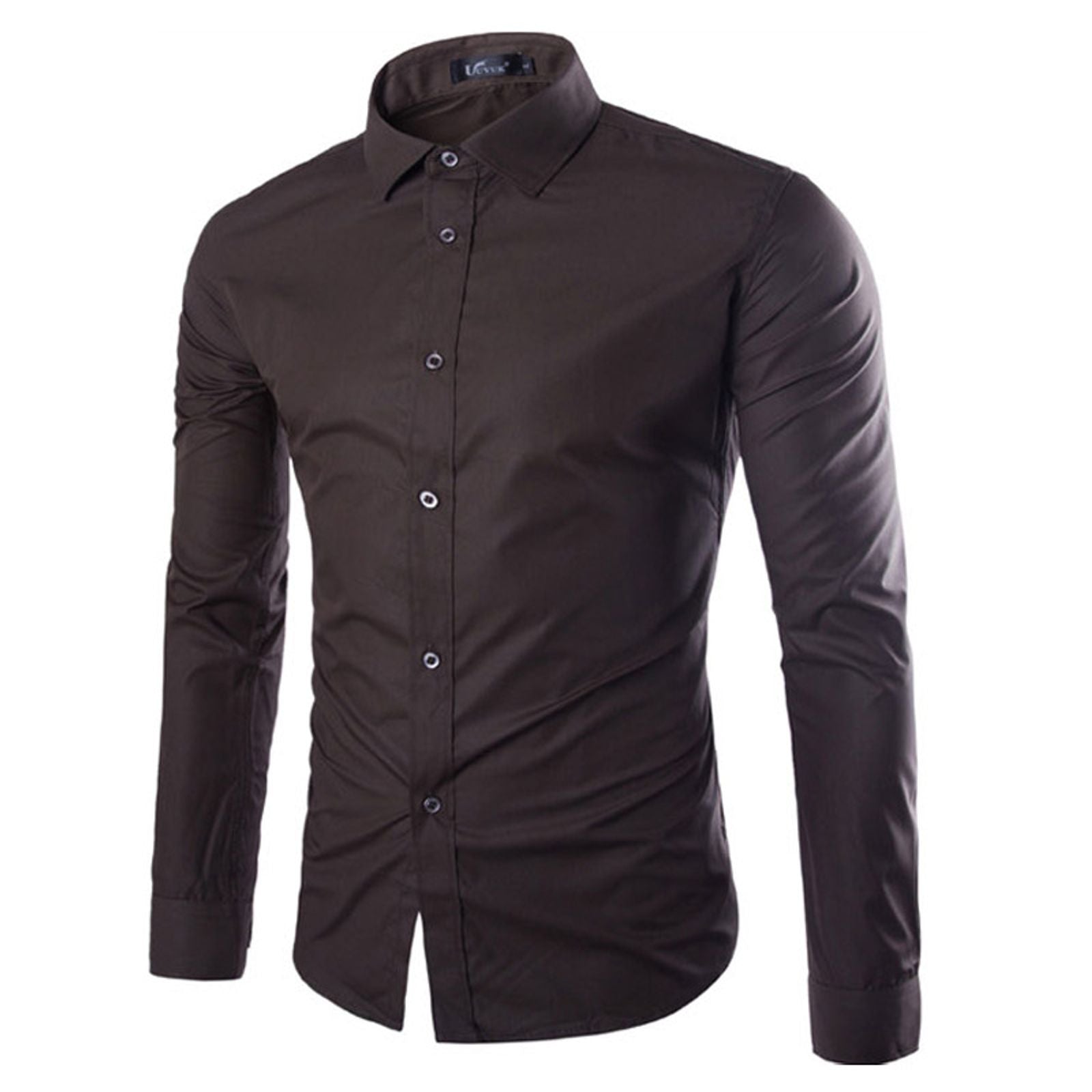 14 Colors Solid Color Men's Fashionable Long Sleeve Shirt