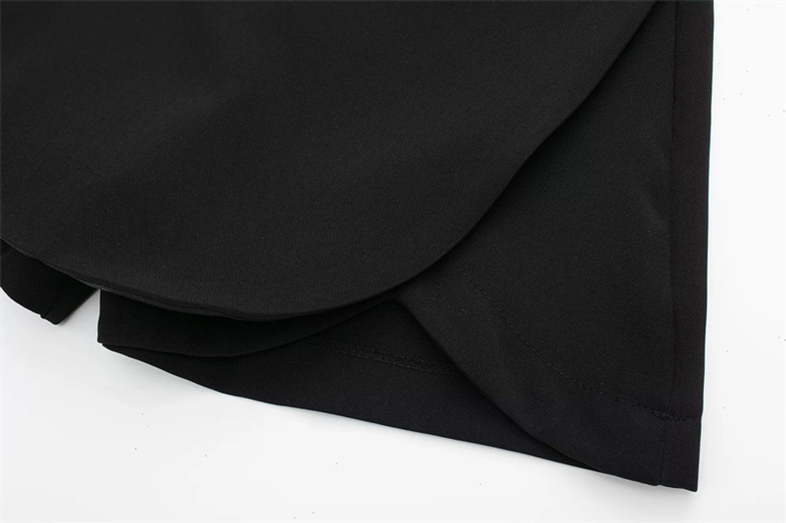 2025 Black Asymmetric Skort for Women