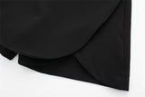 2025 Black Asymmetric Skort for Women
