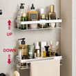 No Drill Wall Mounted Bathroom Shelf - Aluminum Corner Rack