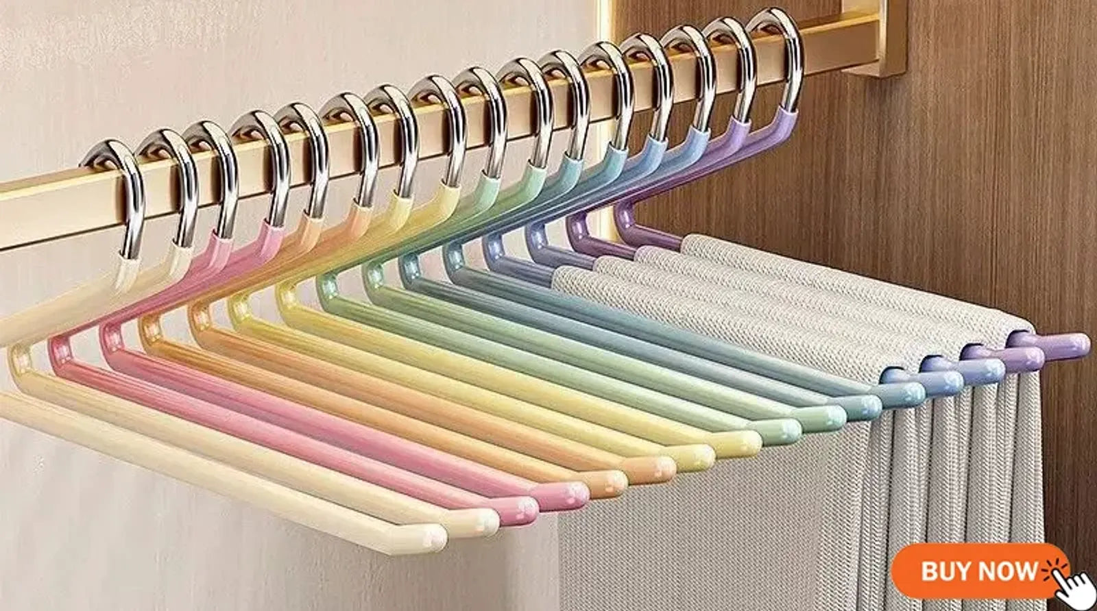 10pcs Durable No-Slip Metal Clothes Hangers