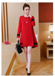 Plus Size Women's Long Sleeve T-Shirt Dress