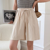 Women’s Summer Cotton Linen Shorts with Pockets