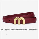 Women's Fashion Belt with High-Quality Gold Buckle