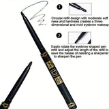 3PCS Long-Lasting Waterproof Black Eyeliner Pencil