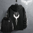Men's Black Casual Hoodie for Autumn and Winter