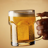 Lilac Thickened Glass Beer Mug - 405-500ml Heavy Duty Cup
