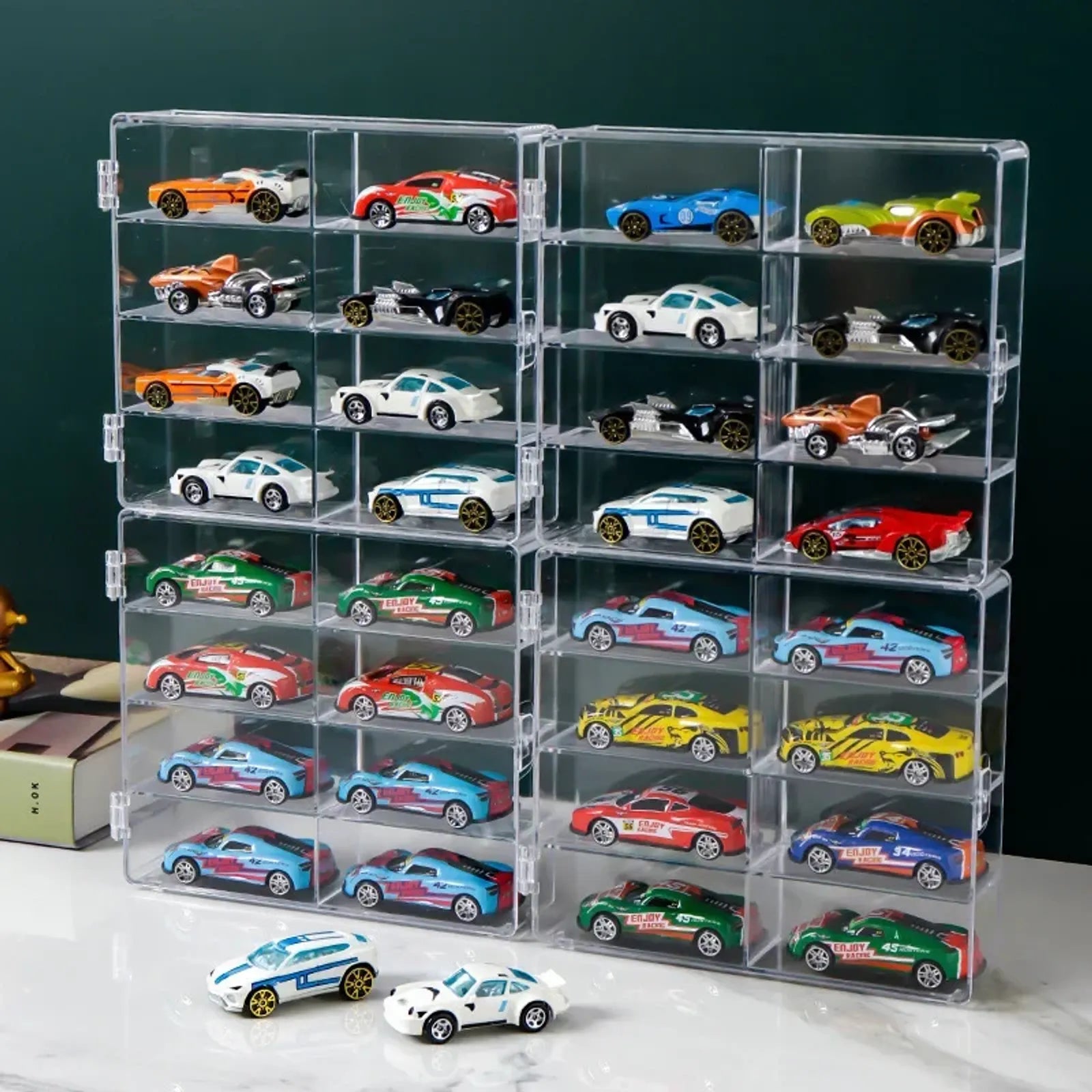 Acrylic Car Display Box 1:64 for Hot Wheels - 8 Grid Rack