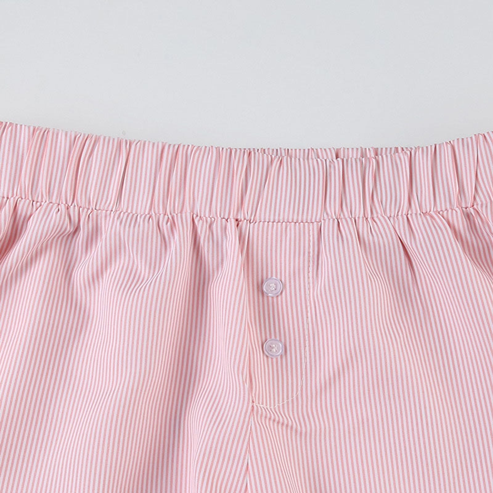 Striped Print Casual Shorts for Women
