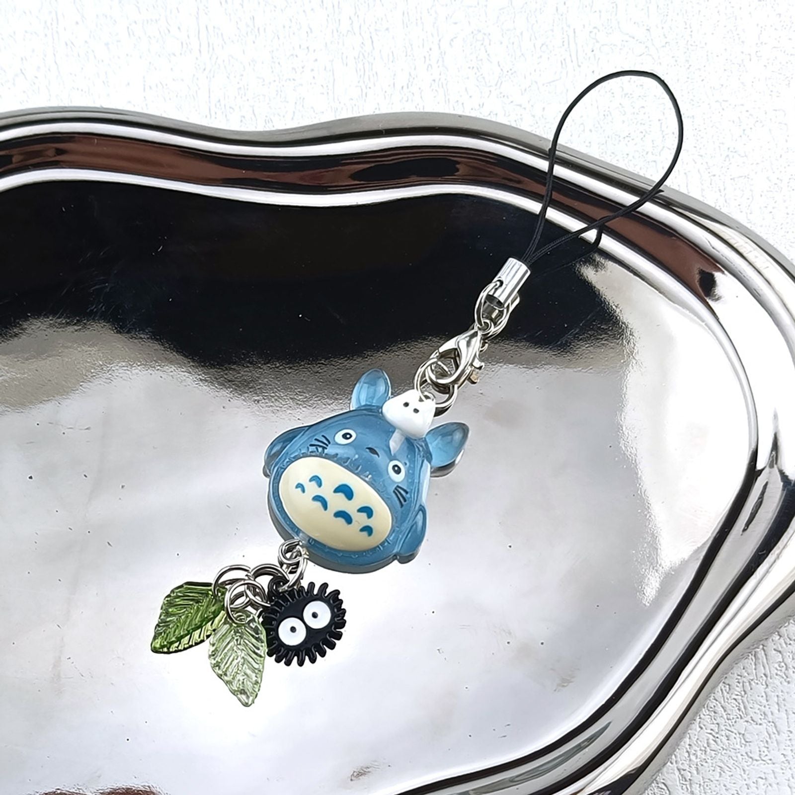 Kawaii Blue Totoro Phone Charm Keychain Accessories