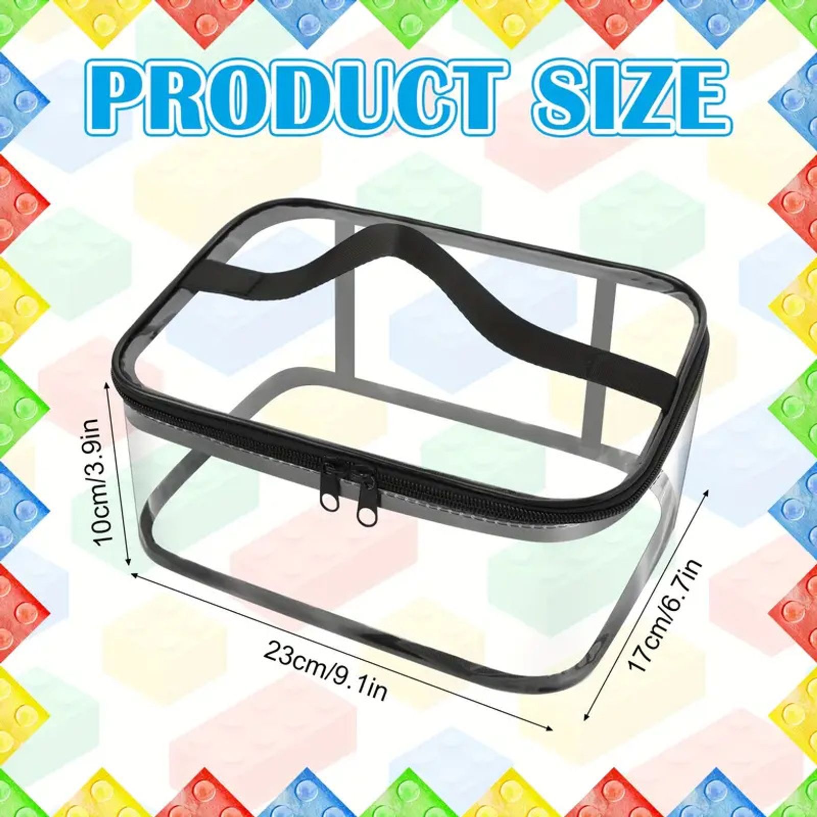 Transparent Mesh Zipper Toy Storage Bag - Large Capacity Organizer