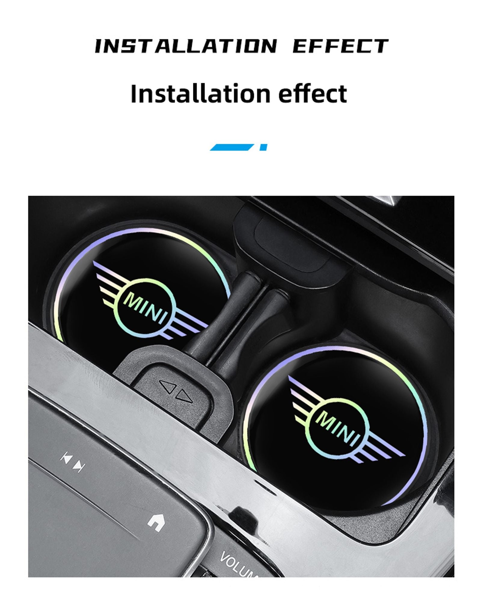 2Pcs Car Cup Mat for MINI Cooper