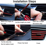 10 Pcs Car Air Vent Grille Decoration Trim Stickers