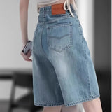 Fashionable Minimalist High Waist Denim Shorts for Women