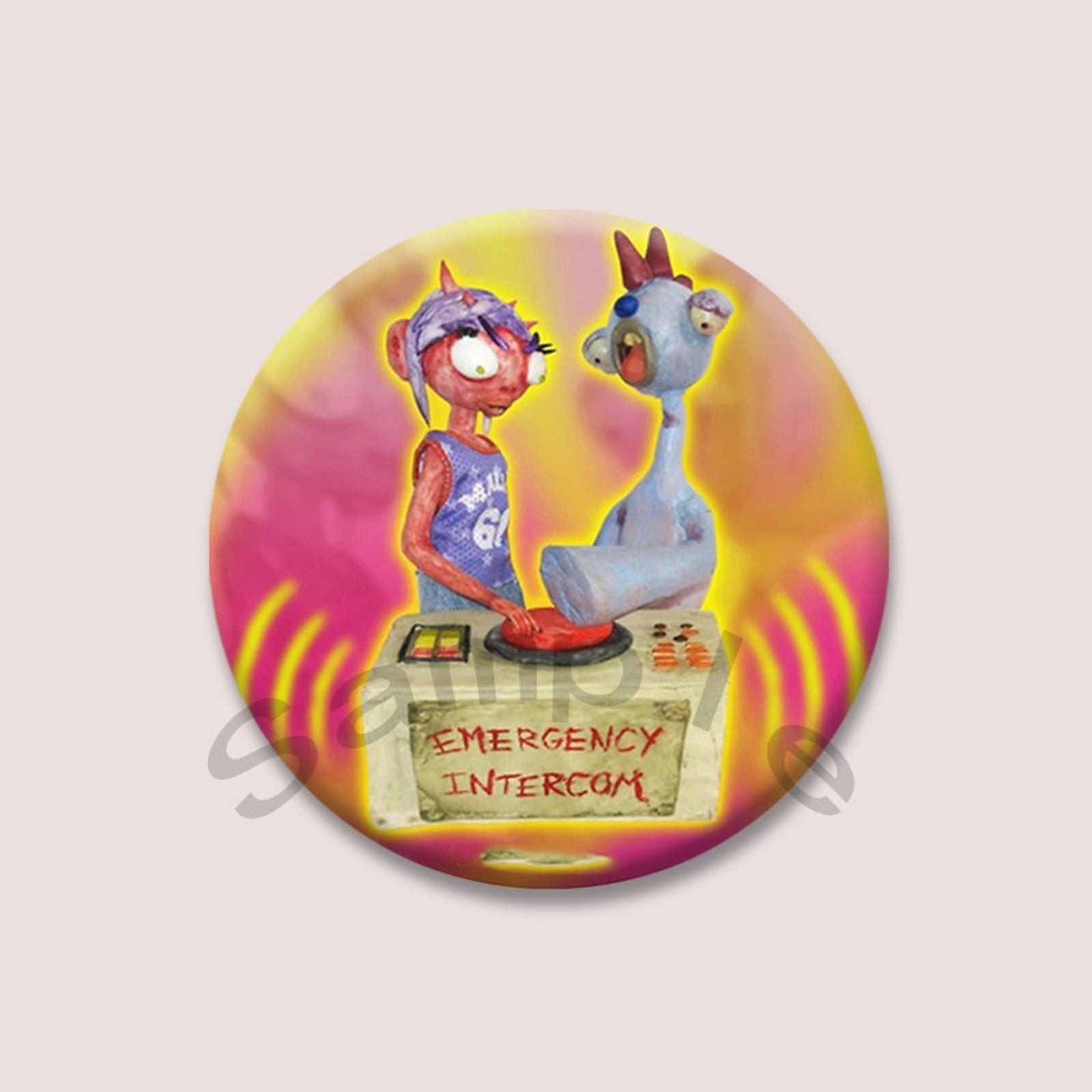 Y2K Aesthetic Soft Button Pins - I Love Domo Cat Brooch