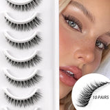 Veltrinay Natural Wispy 3D Faux Mink Cat Lashes
