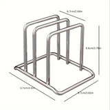 Space-Saving Stainless Steel Pot Lid and Cutting Board Organizer