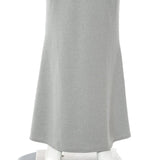 2024 Solid Color Slim Fit High Step Slip Dress